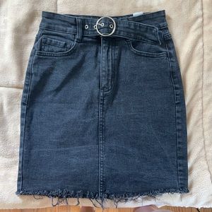Dynamite black jean skirt